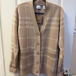 Burberry Willah Check Wool & Cashmere Cardigan